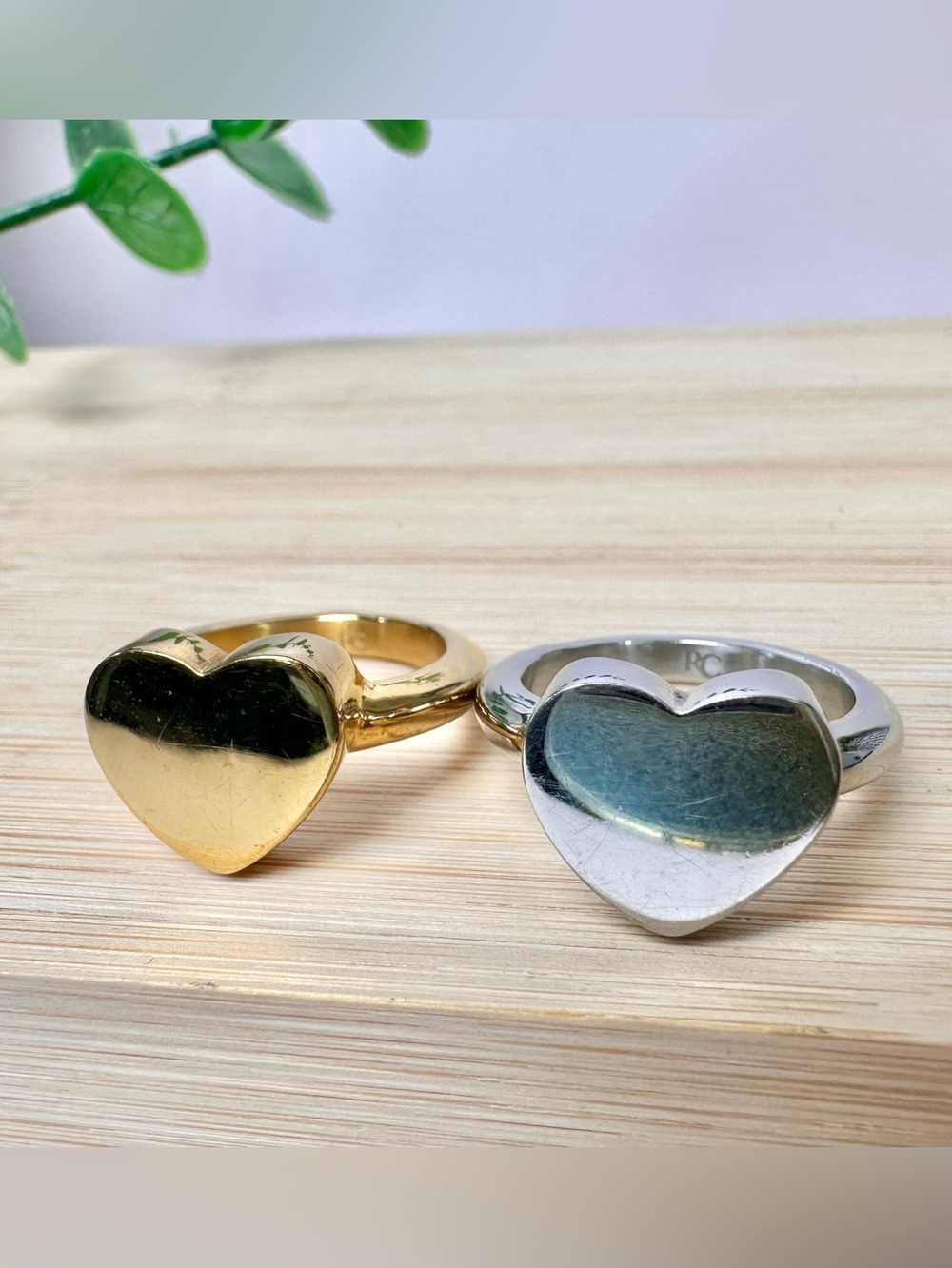 💛Rustic Cuff Chunky Heart-Shaped Rings-2